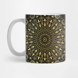 Gold/Black Spiral Pattern Mug